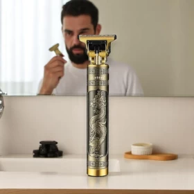 ماكينة حلاقة احترافية لاسلكية بشفرة T لحلاقة وتشذيب الشعر قابلة للشحن