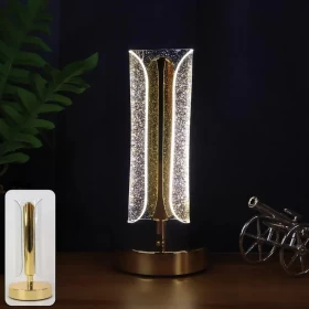 مصباح طاولة LED كريستالي  تحكم باللمس