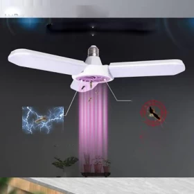 مصباح على شكل  مورحهقابل للطي بثلاث شفرات LED قاتل للبعوض