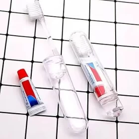 فرشاة أسنان قابلة للطي مع معجون للسفر والعناية بالفم