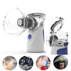 جهاز تنفس بخاخ محمول باليد لاستنشاق البخار للأطفال والكبار ،  بطارية - كهرباء