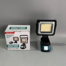 كشاف LED قابل للشحن مع بطارية قابلة للاستبدال – قوي وطويل العمر