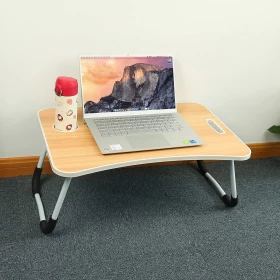 طاولة سرير للكمبيوتر المحمول بأرجل قابلة للطي وغير قابلة للانزلاق-50cm