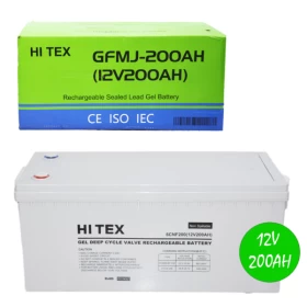 بطارية HI TEX جل شمسية 200 أمبير – 12 فولت طاقة تخزين عالية
