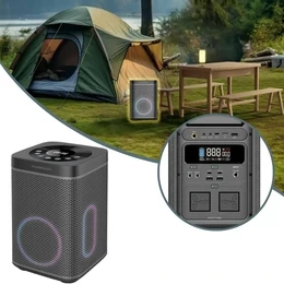 Powerology 90000mAh 300W Portable Generator with Built-In Hi-Fi Sound System