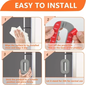قفل أمان للثلاجة والفريزر متعدد الإستخدامات لاصق