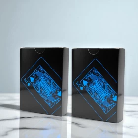 ورقتين اللعب السوداء المقاومة للماء لألعاب-108 حبات