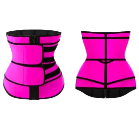 شد خصر  حراري رياضي قابل للتعديل للنساء-وردي