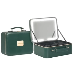 Porodo Lifestyle Travel Makeup Bag with Detachable LED Mirror