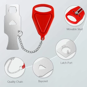 قفل باب محمول ضد السرقة للسفر والأمان المنزلي