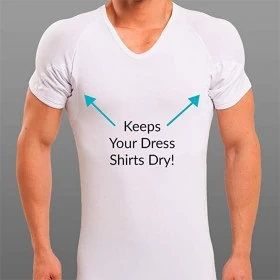 فنيله رجاليه اسليم ضد التعرق - فنايل تمنع ظهور العرق (رقبة شكل V)